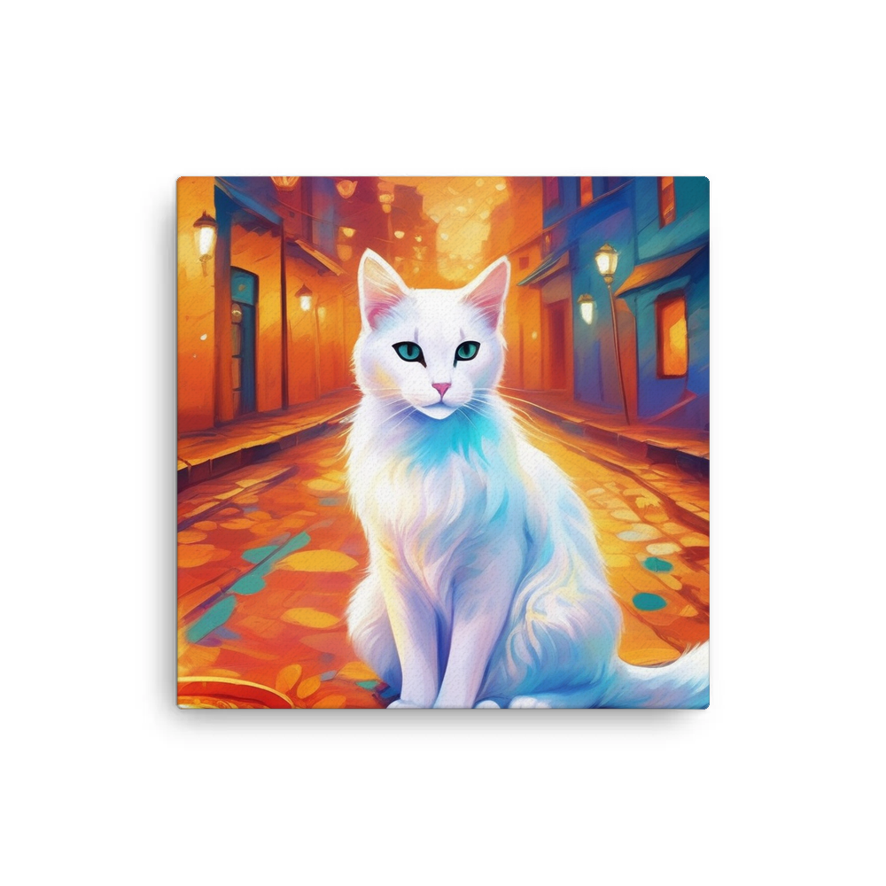 PugMug Custom White Companion Cat Canvas