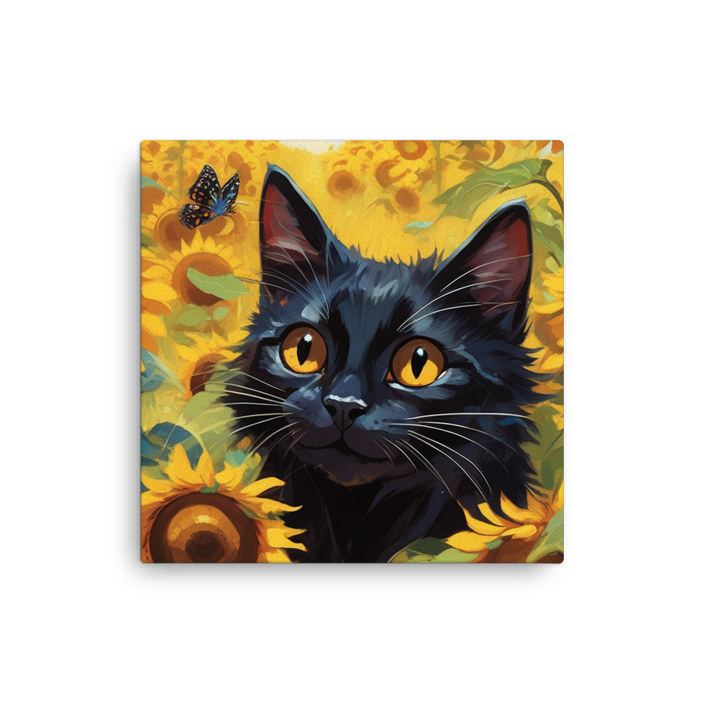PugMug Custom Black Companion Cat Canvas