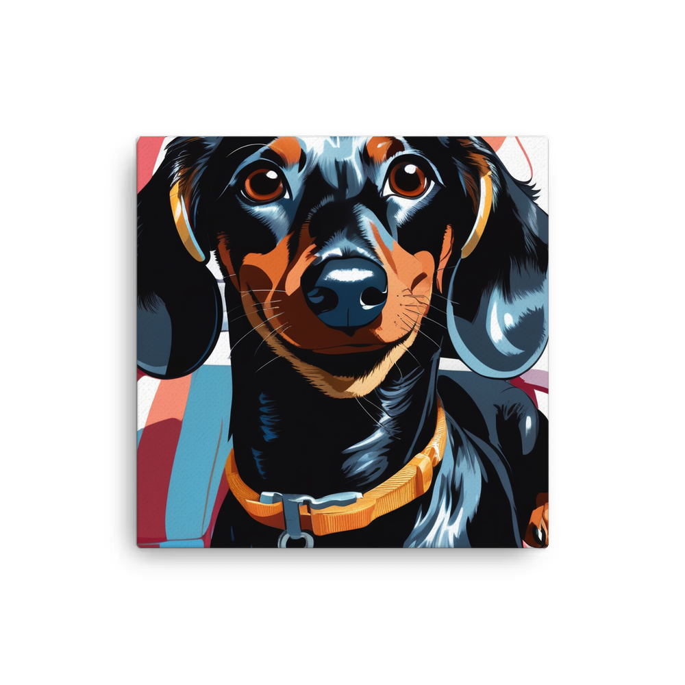 PugMug Custom Black Dachshund Canvas