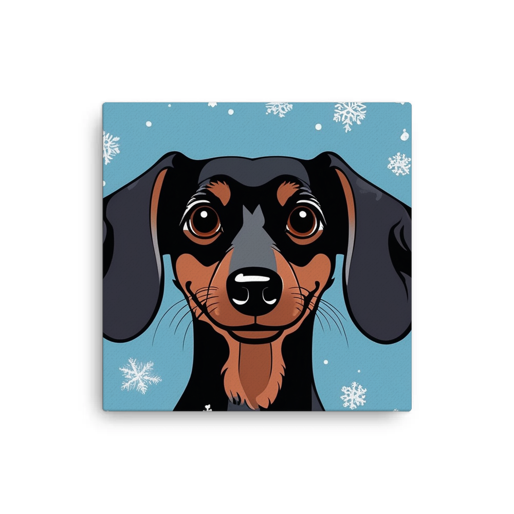 PugMug Custom Black Dachshund Canvas