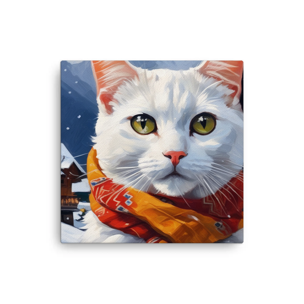PugMug Custom White Companion Cat Canvas