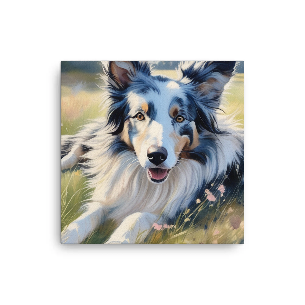 PugMug Custom Blue Merle Border Collie Canvas