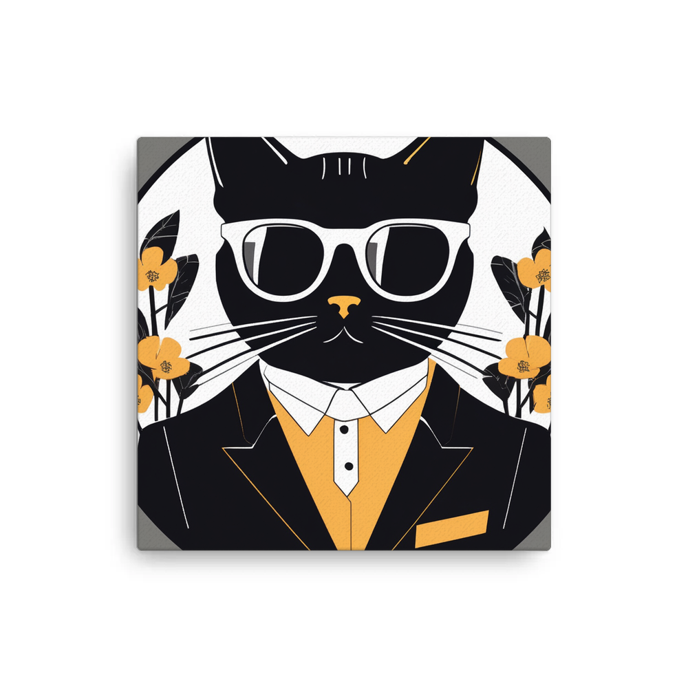 PugMug Custom Black Companion Cat Canvas