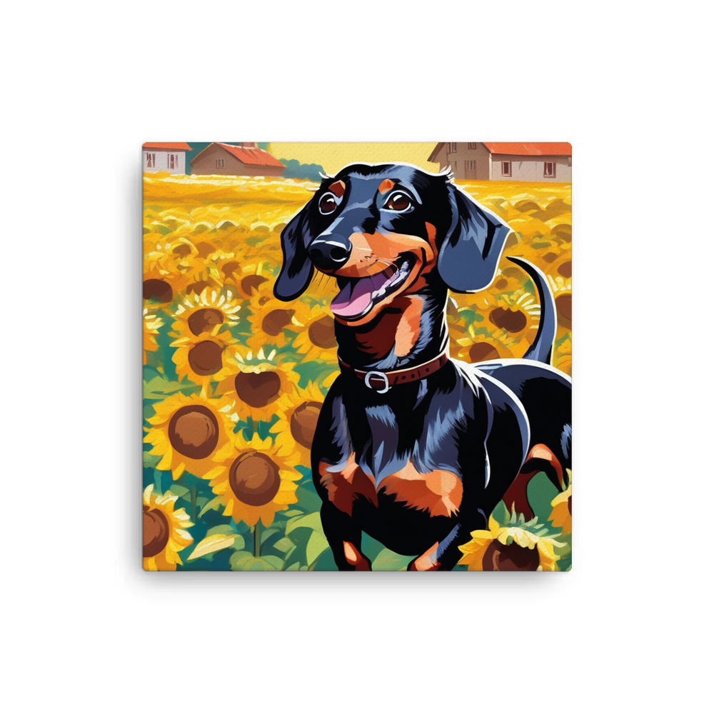 PugMug Custom Black Dachshund Canvas