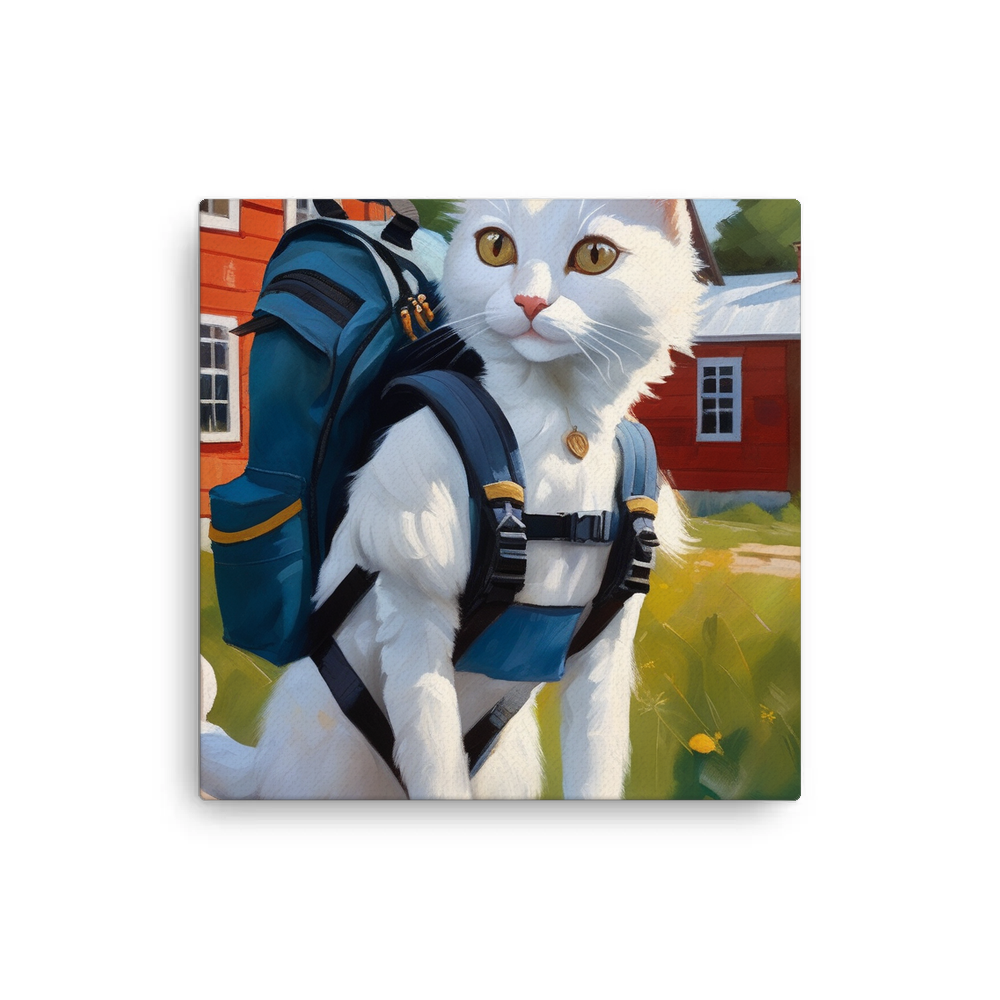 PugMug Custom White Companion Cat Canvas