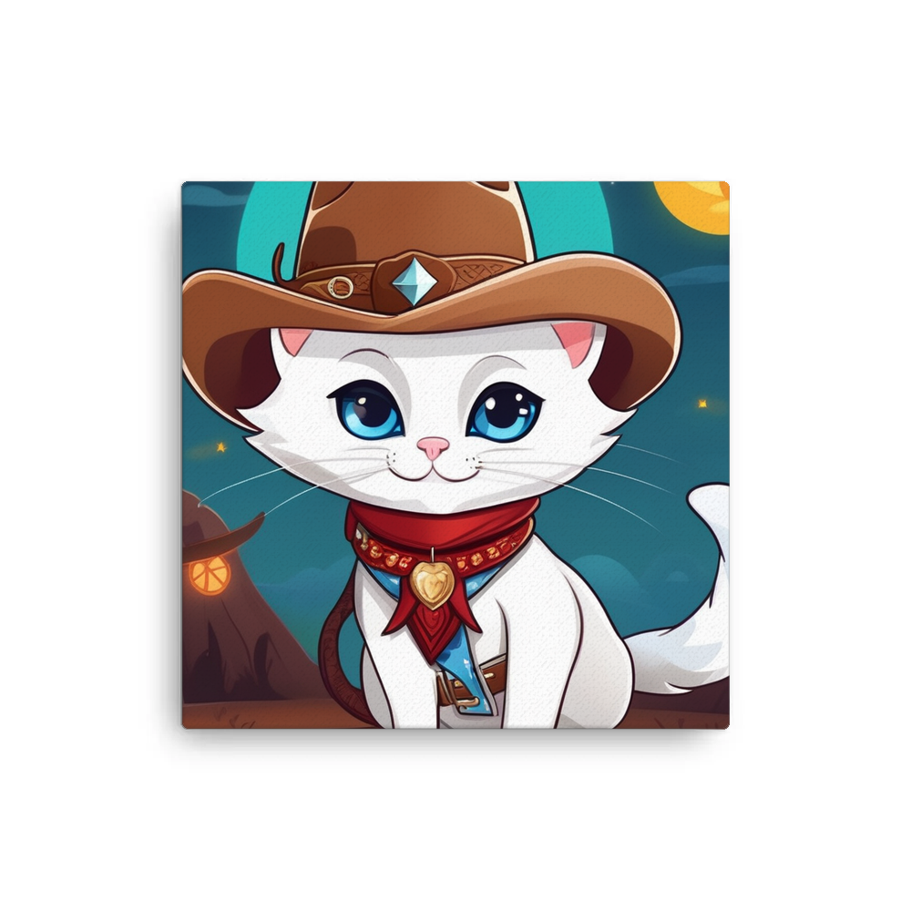 PugMug Custom White Companion Cat Canvas