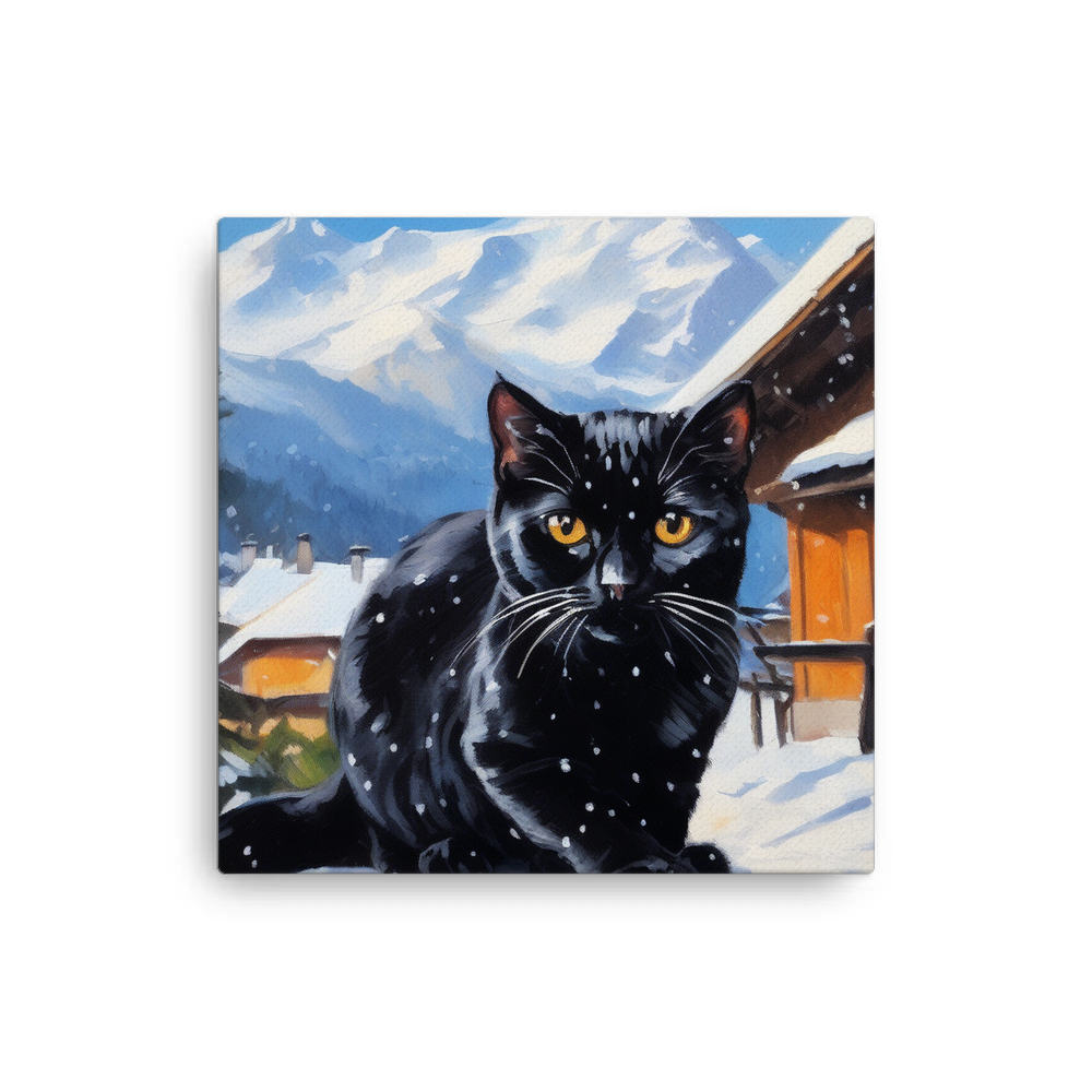 PugMug Custom Black Exotic Cat Canvas