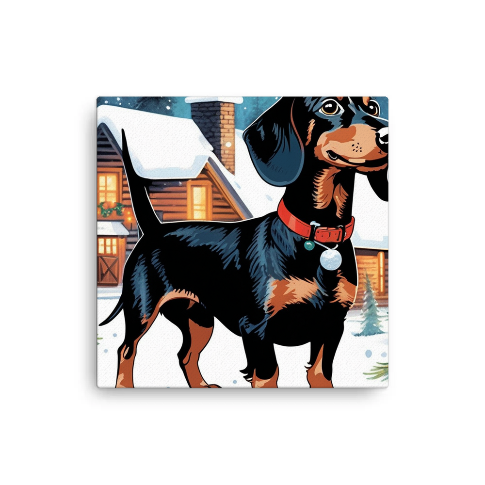 PugMug Custom Black Dachshund Canvas