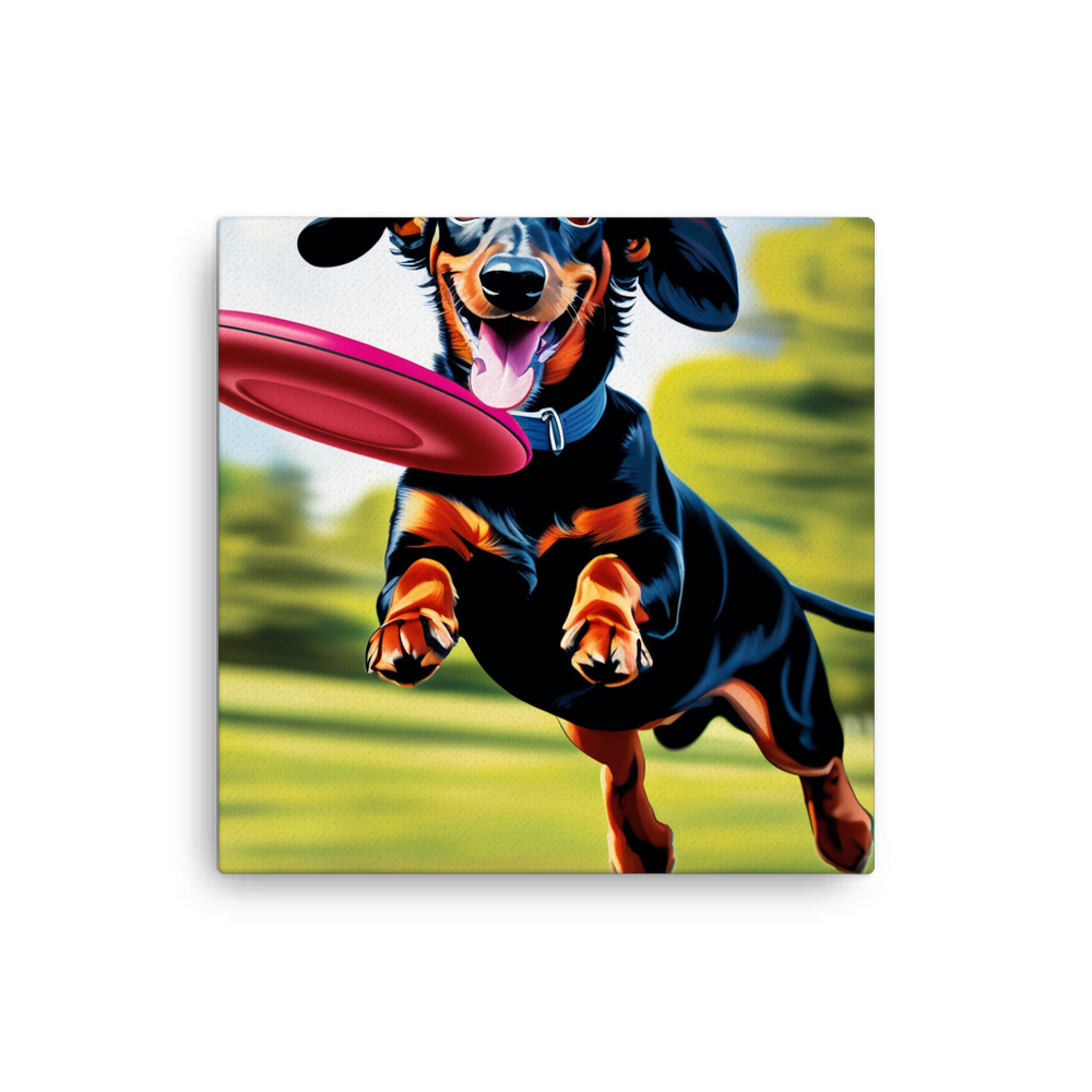 PugMug Custom Black Dachshund Canvas