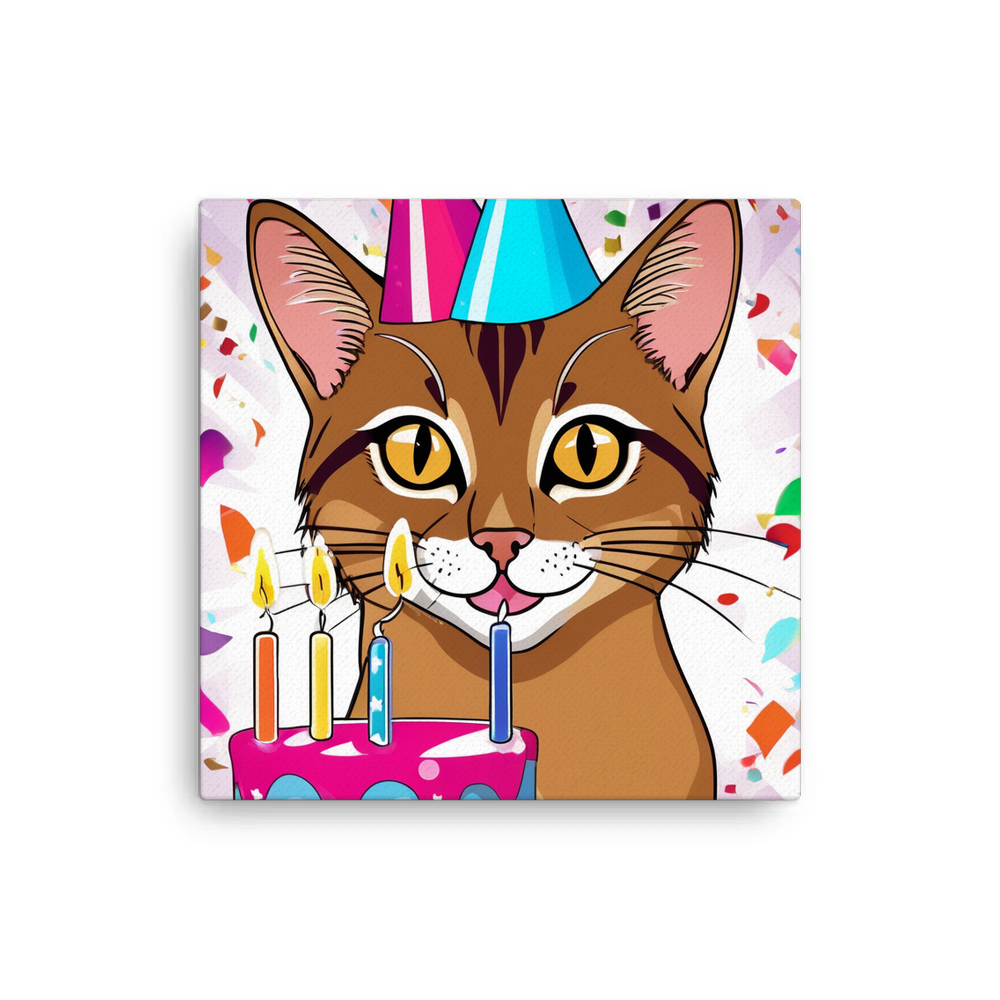 PugMug Custom Tabby Abyssinian Cat Canvas