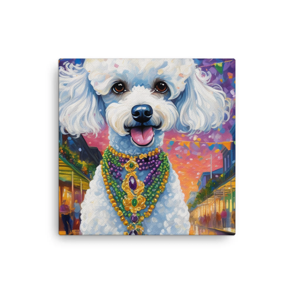 PugMug Custom White Poodle Canvas