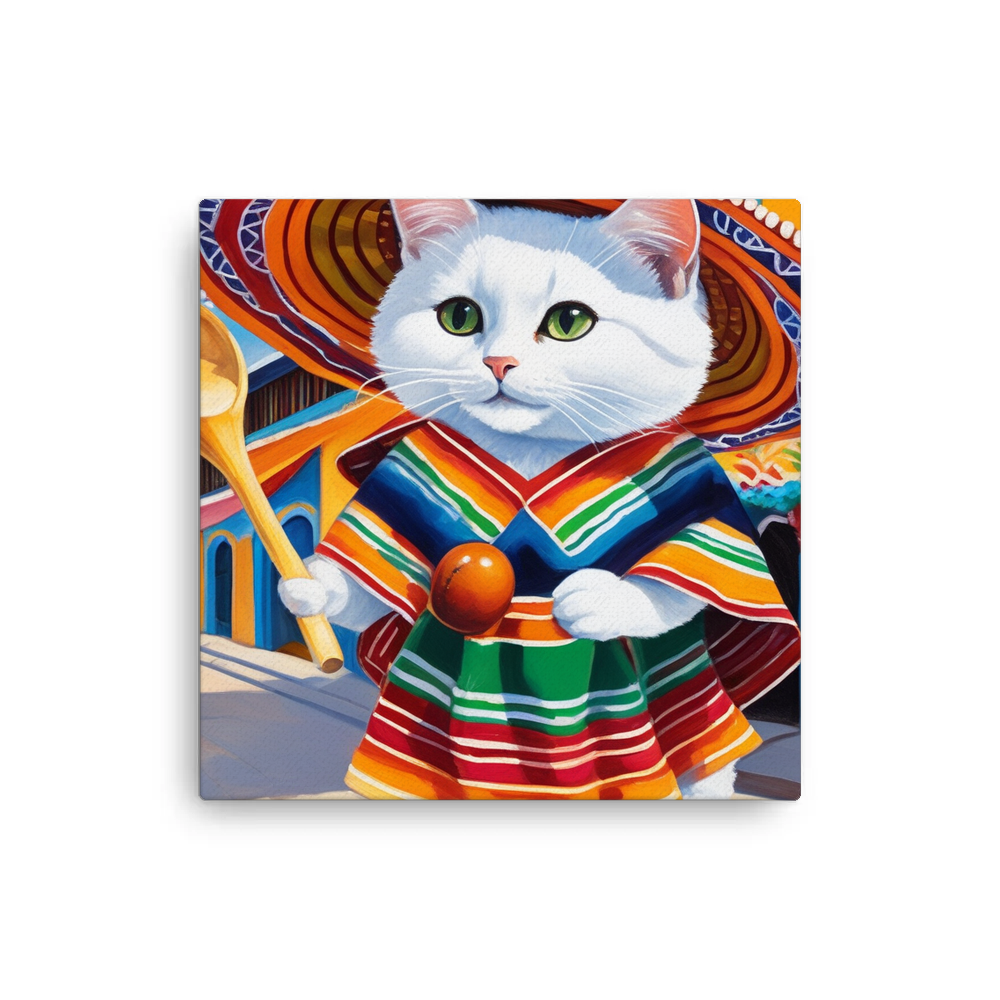 PugMug Custom White Companion Cat Canvas