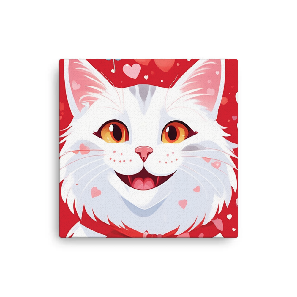 PugMug Custom White Companion Cat Canvas