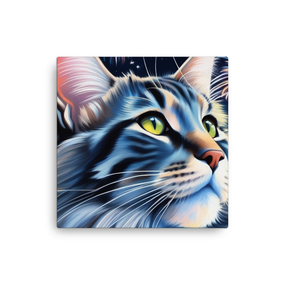 PugMug Custom Tabby Maine Coon Cat Canvas