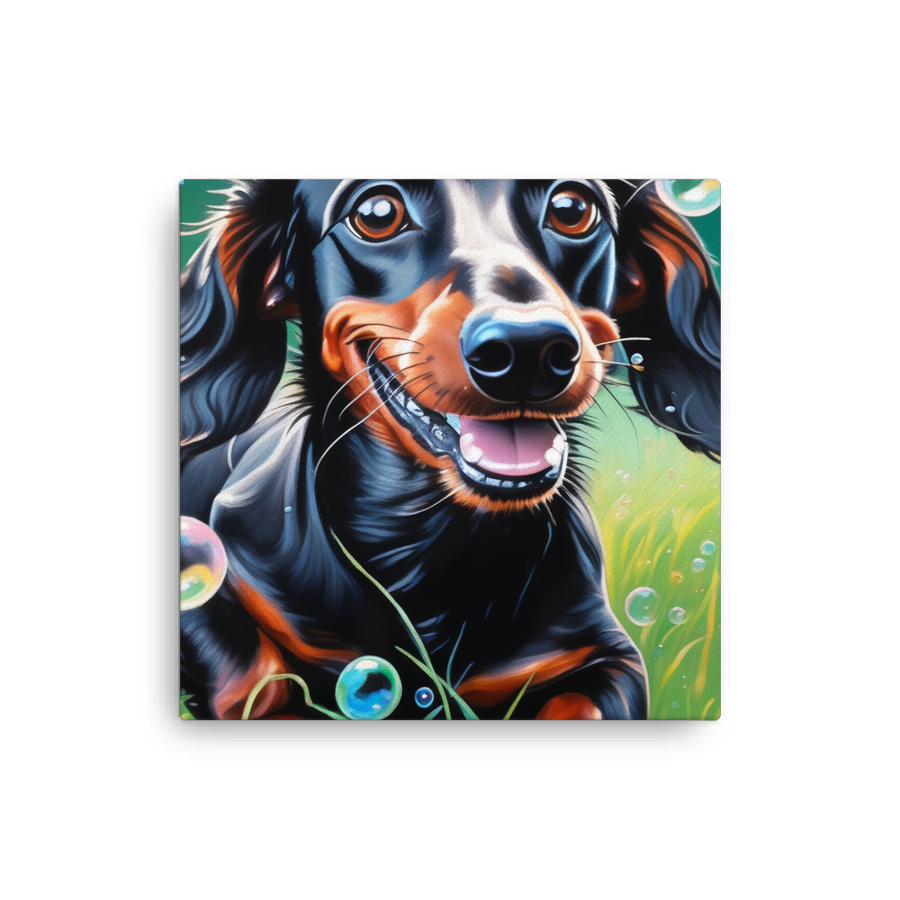 PugMug Custom Black Dachshund Canvas