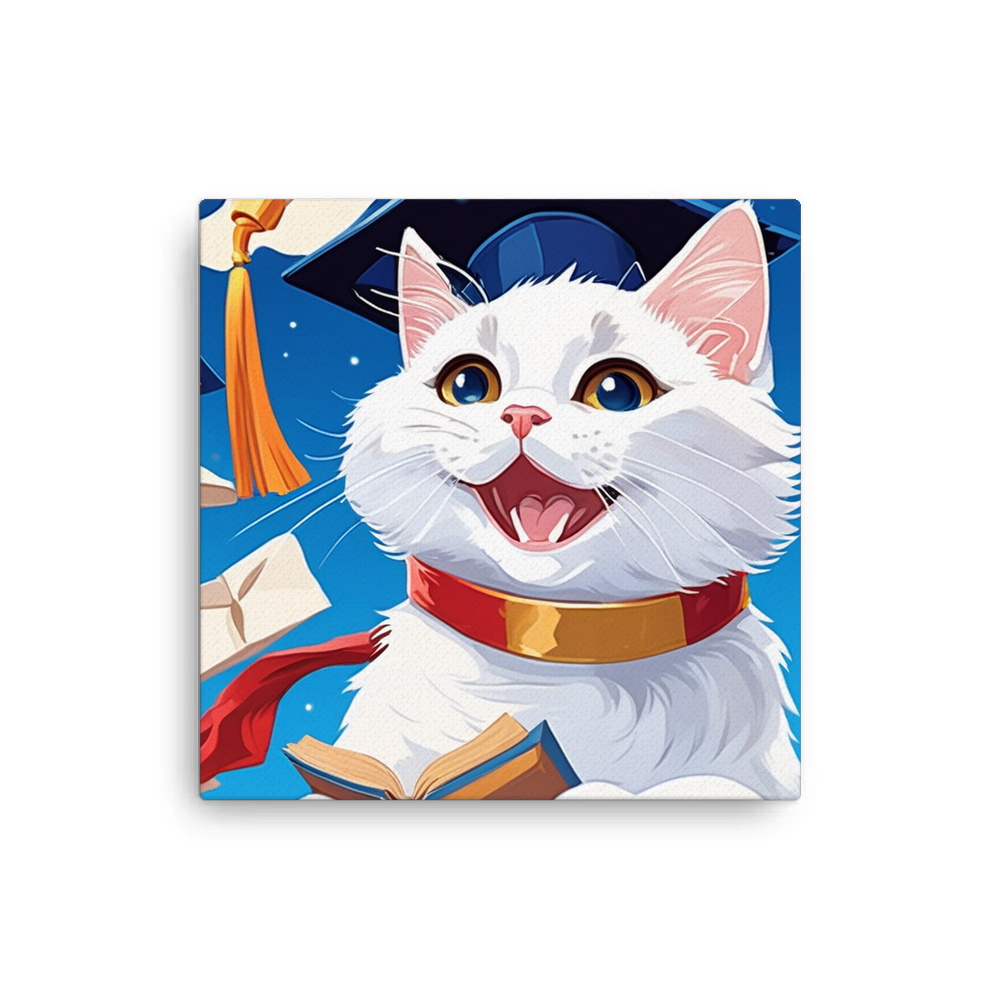 PugMug Custom White Companion Cat Canvas