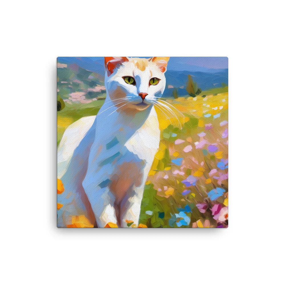 PugMug Custom White Abyssinian Cat Canvas