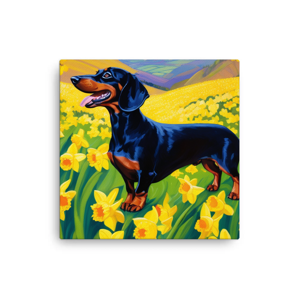 PugMug Custom Black Dachshund Canvas