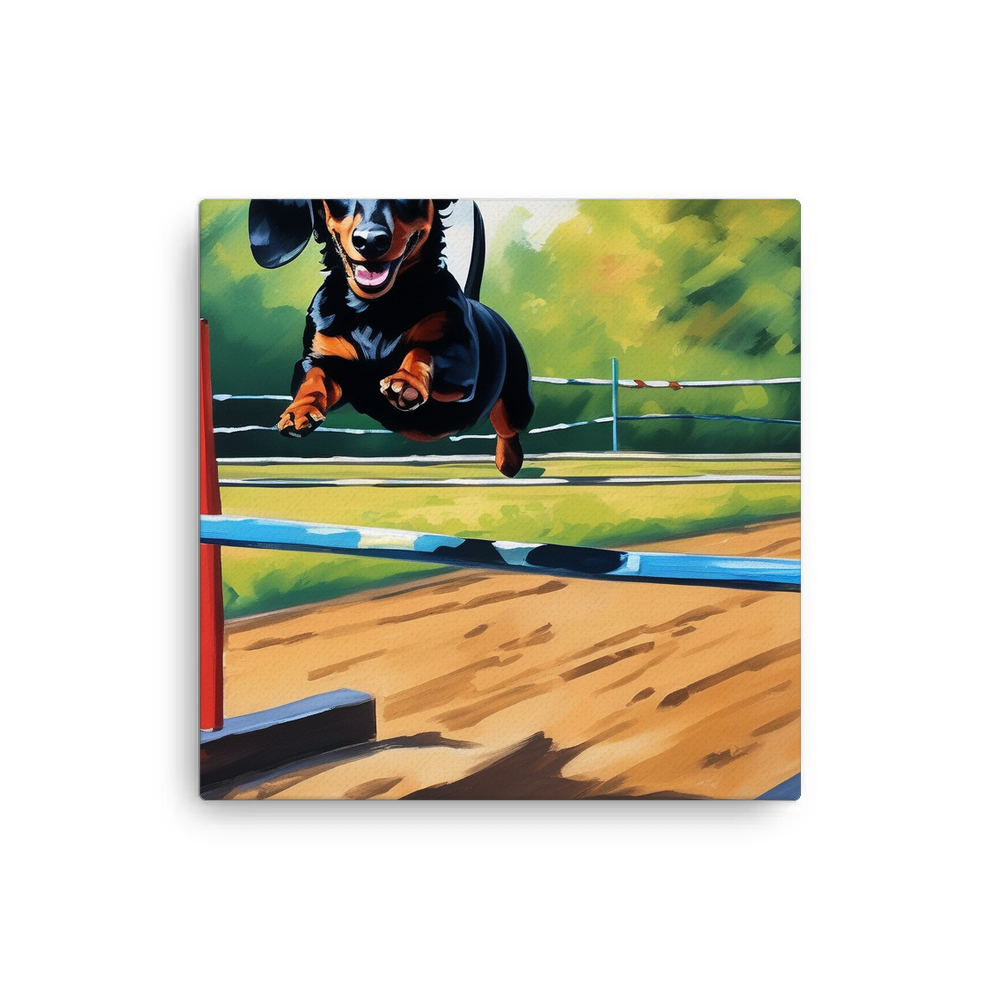 PugMug Custom Black Dachshund Canvas