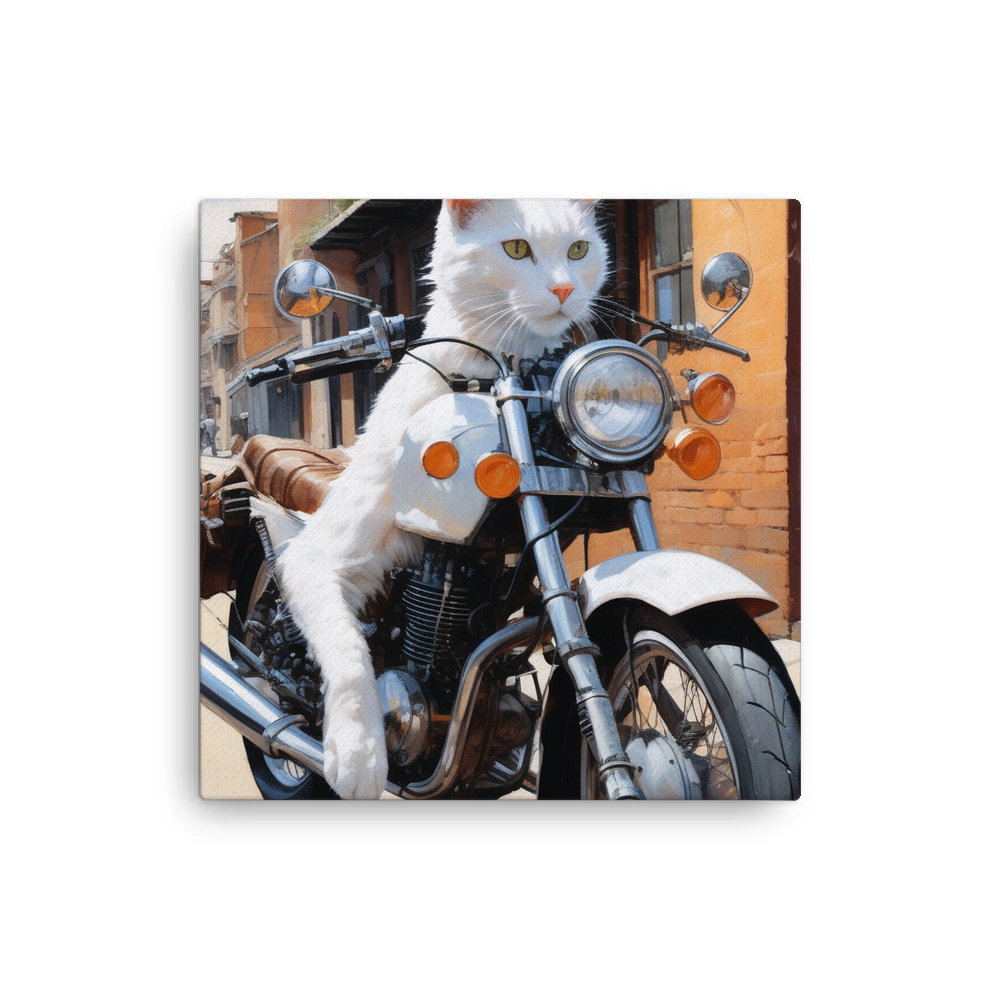 PugMug Custom White Companion Cat Canvas