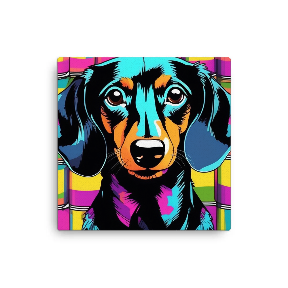 PugMug Custom Black Dachshund Canvas