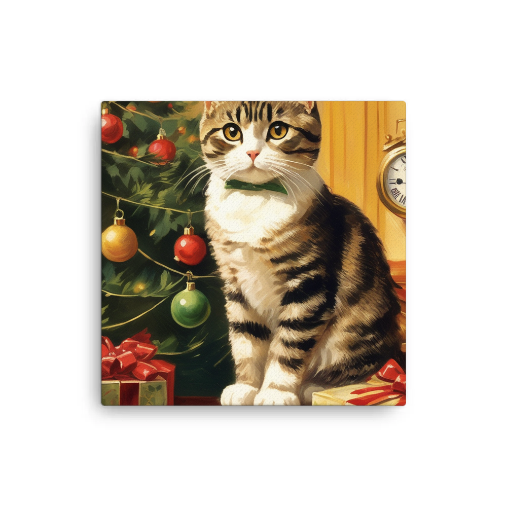 PugMug Custom Tabby Scottish Fold Cat Canvas