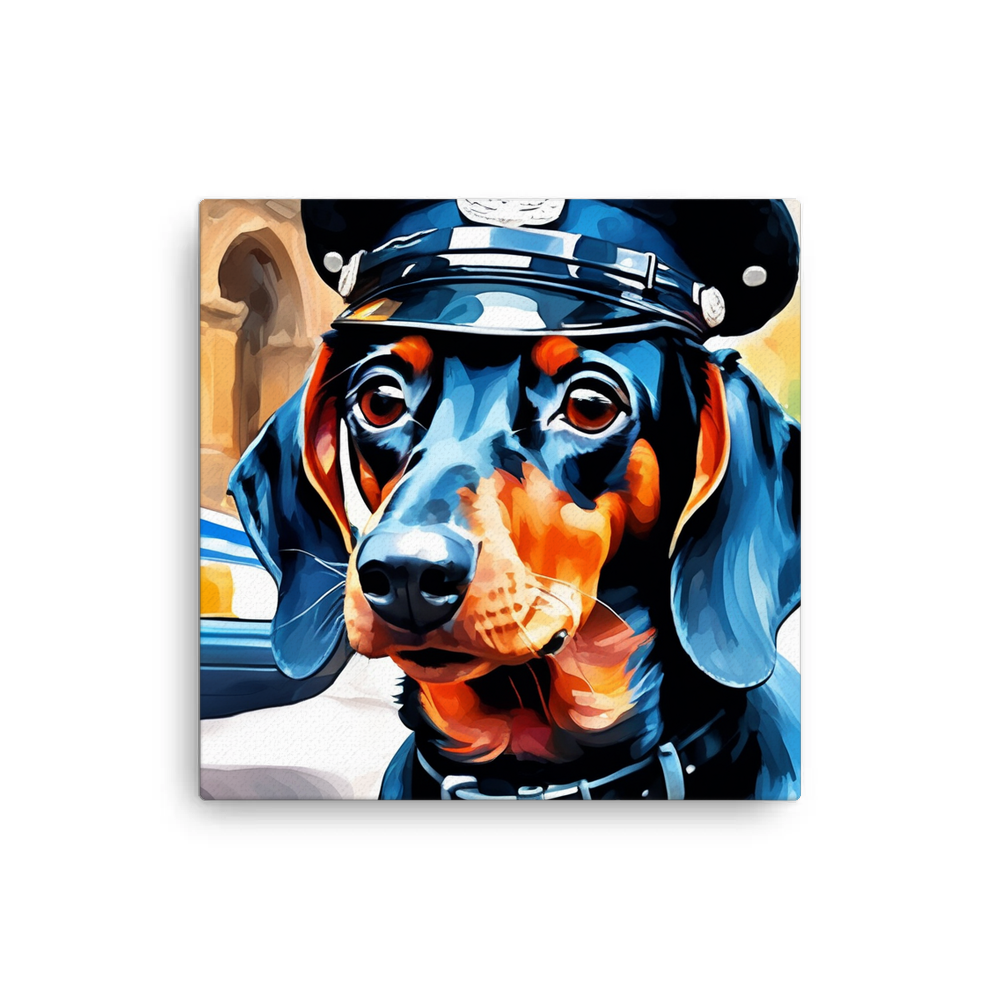 PugMug Custom Black Dachshund Canvas