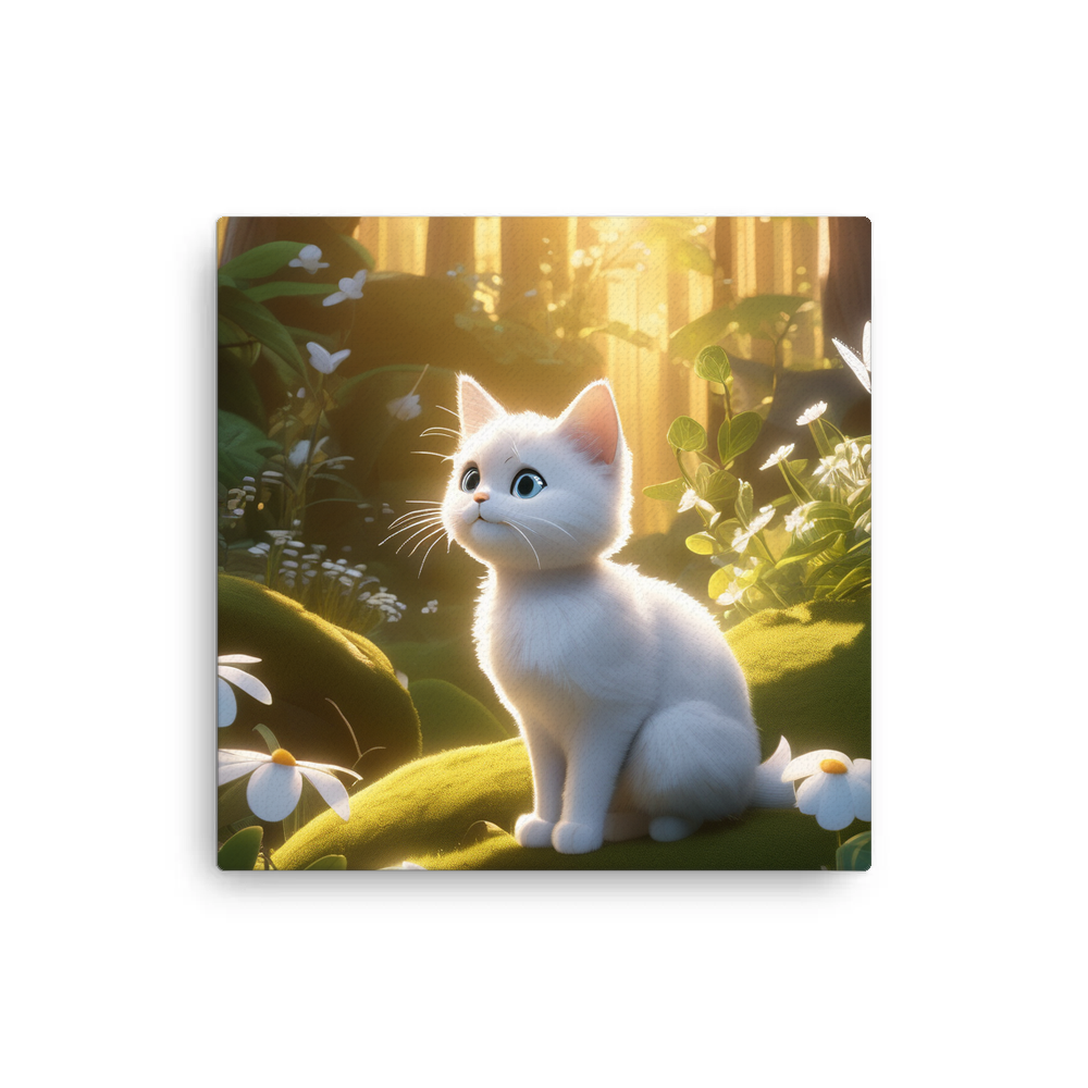 PugMug Custom White Companion Cat Canvas