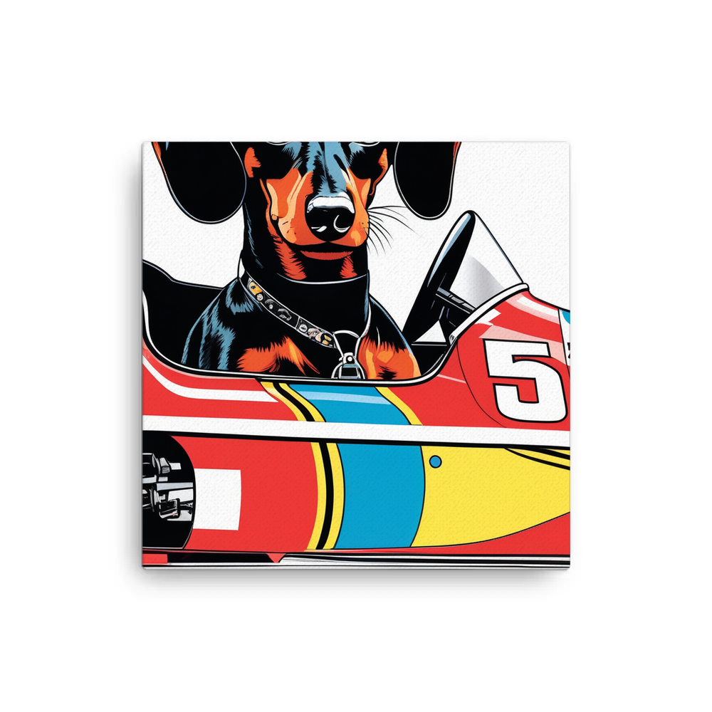 PugMug Custom Black Dachshund Canvas