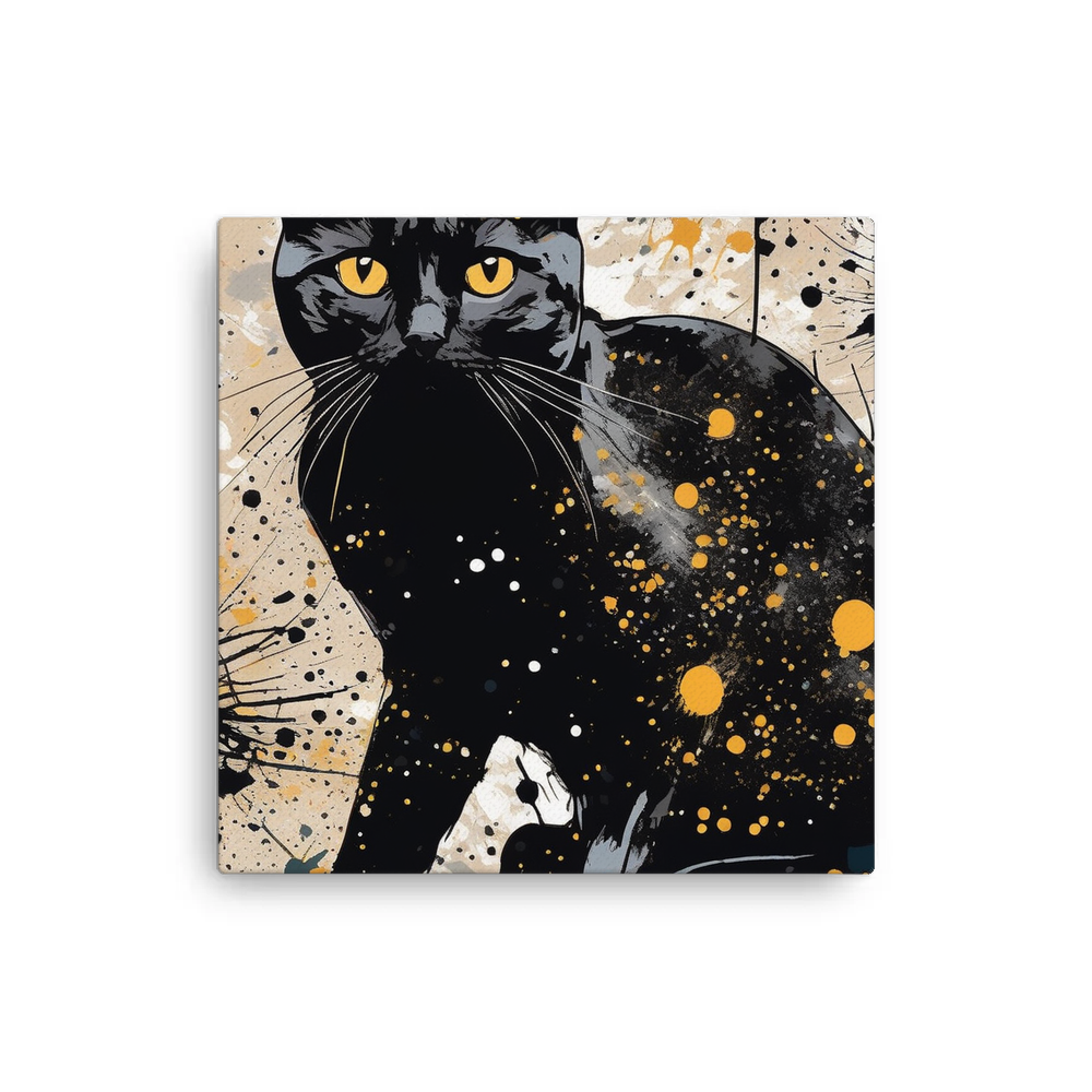 PugMug Custom Black British Shorthair Cat Canvas