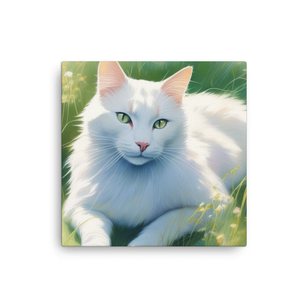 PugMug Custom White Companion Cat Canvas