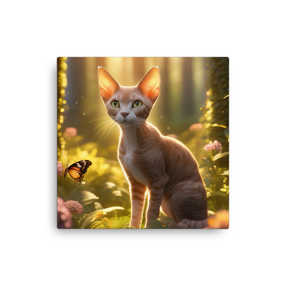 PugMug Custom Tabby Devon Rex Cat Canvas