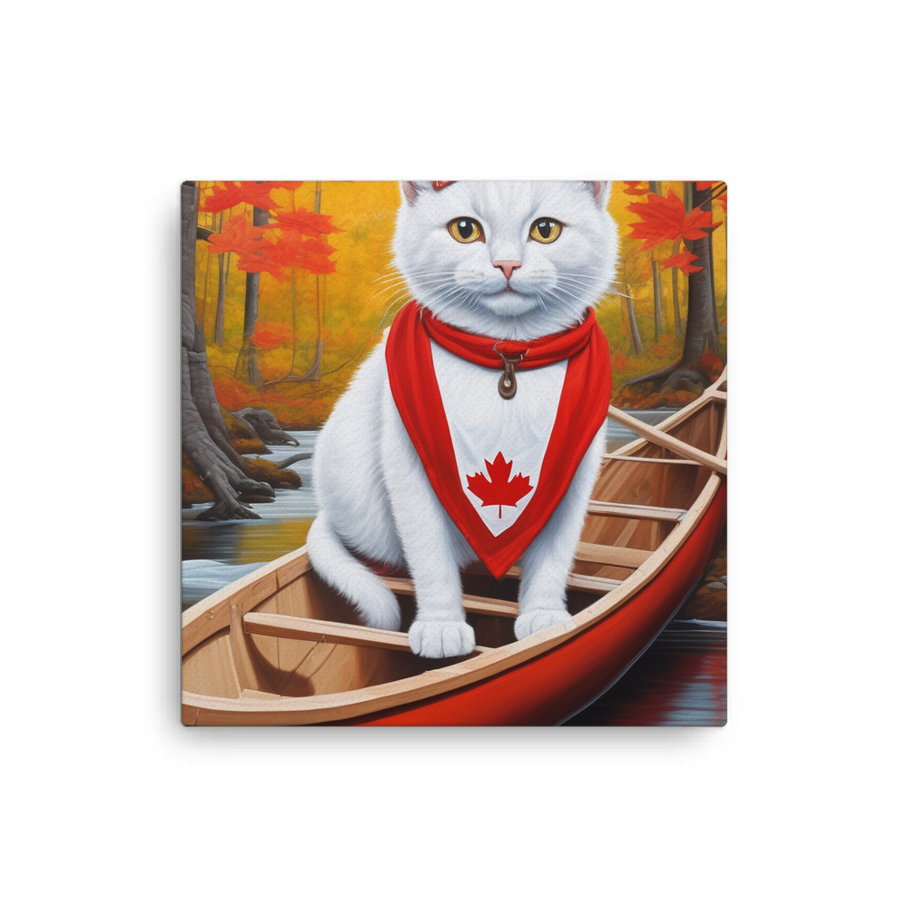 PugMug Custom White Companion Cat Canvas