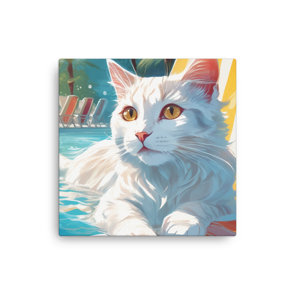 PugMug Custom White Companion Cat Canvas