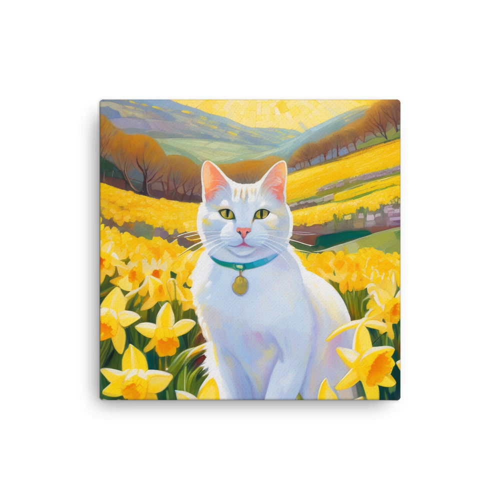 PugMug Custom White Companion Cat Canvas