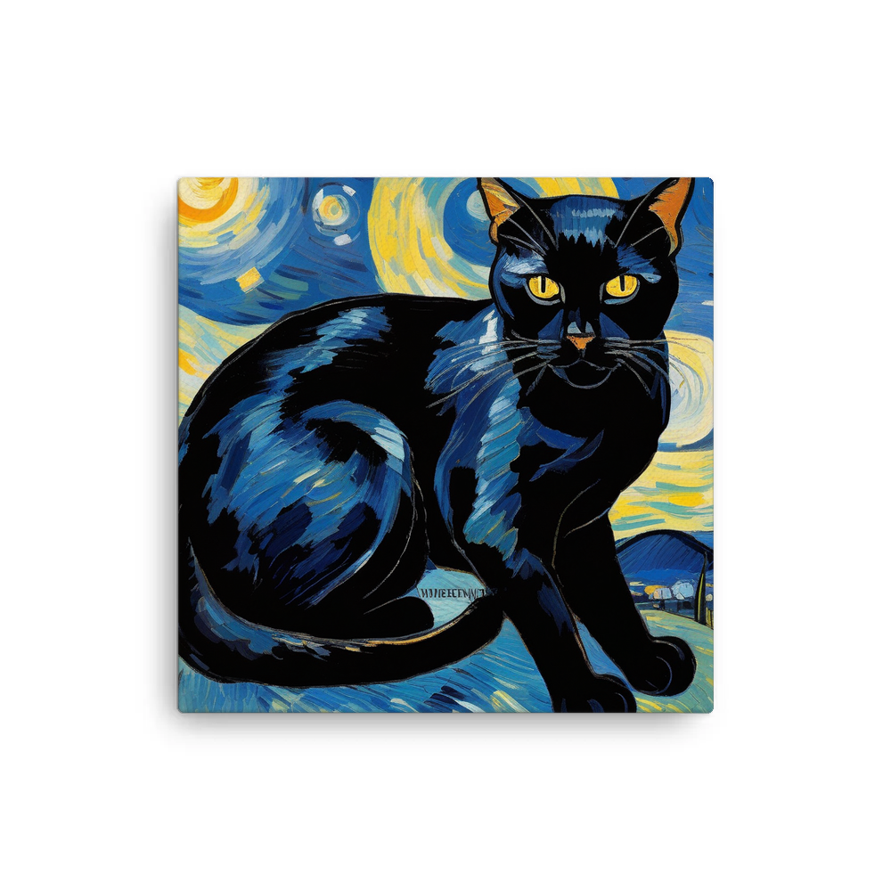 PugMug Custom Black Exotic Cat Canvas