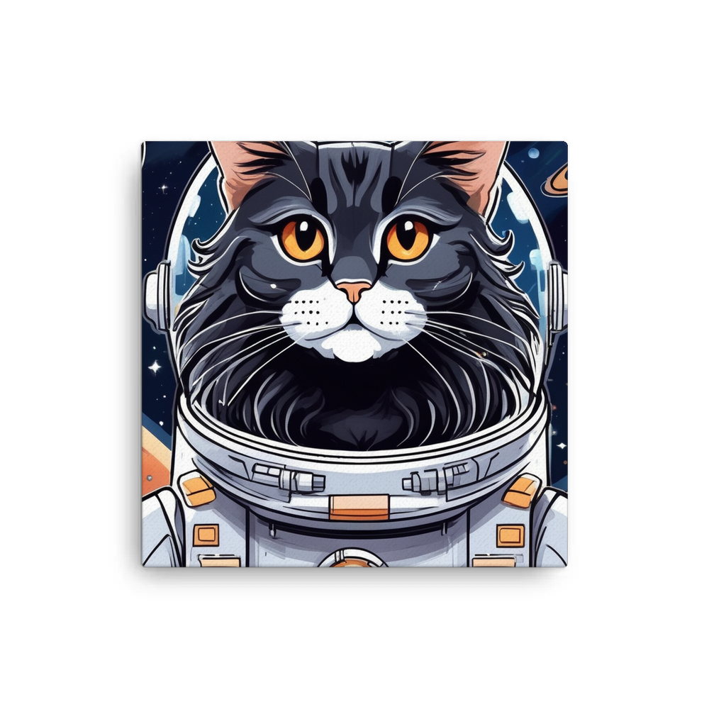 PugMug Custom Black Maine Coon Cat Canvas