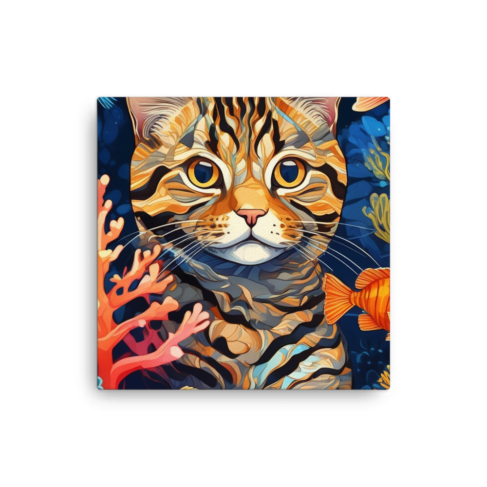 PugMug Custom Tabby Scottish Fold Cat Canvas