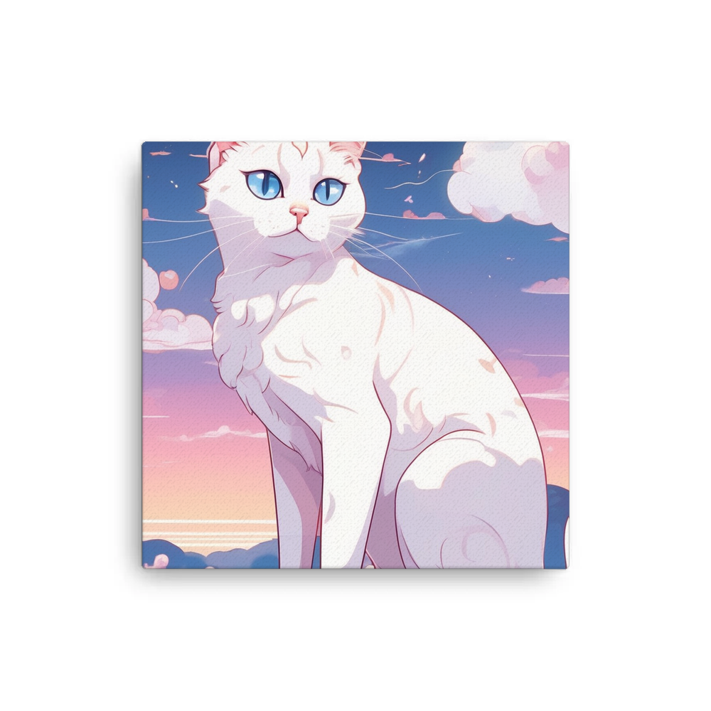 PugMug Custom White Companion Cat Canvas