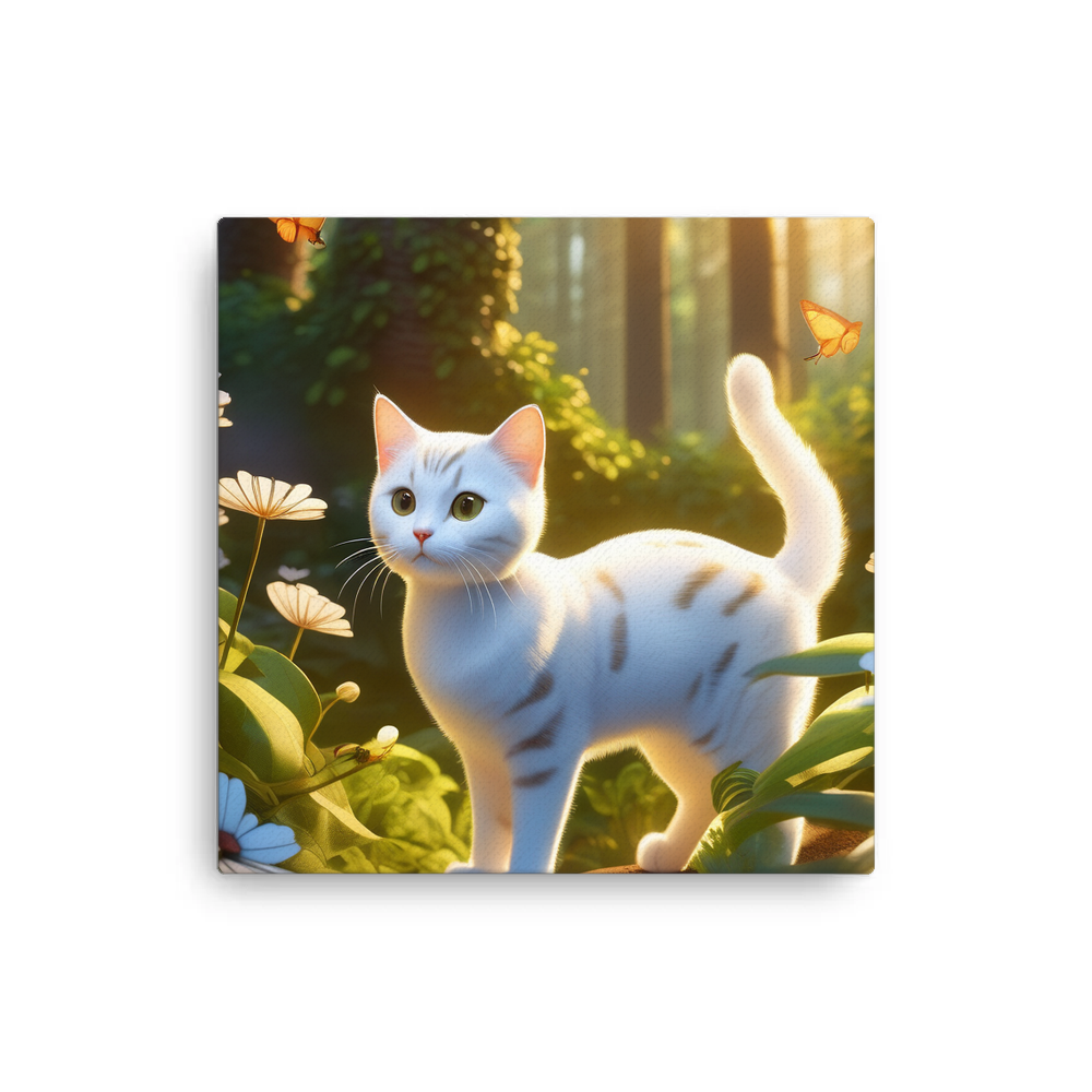 PugMug Custom White American Shorthair Cat Canvas