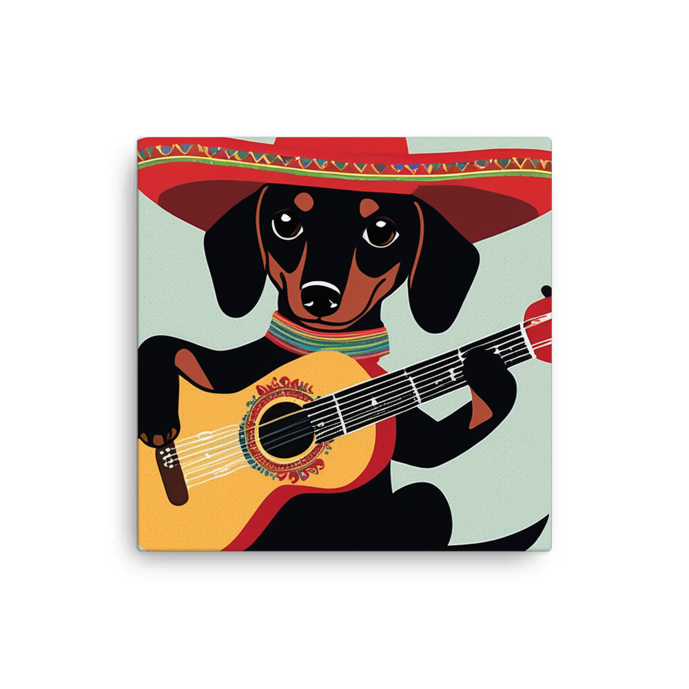 PugMug Custom Black Dachshund Canvas