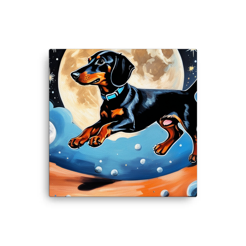 PugMug Custom Black Dachshund Canvas