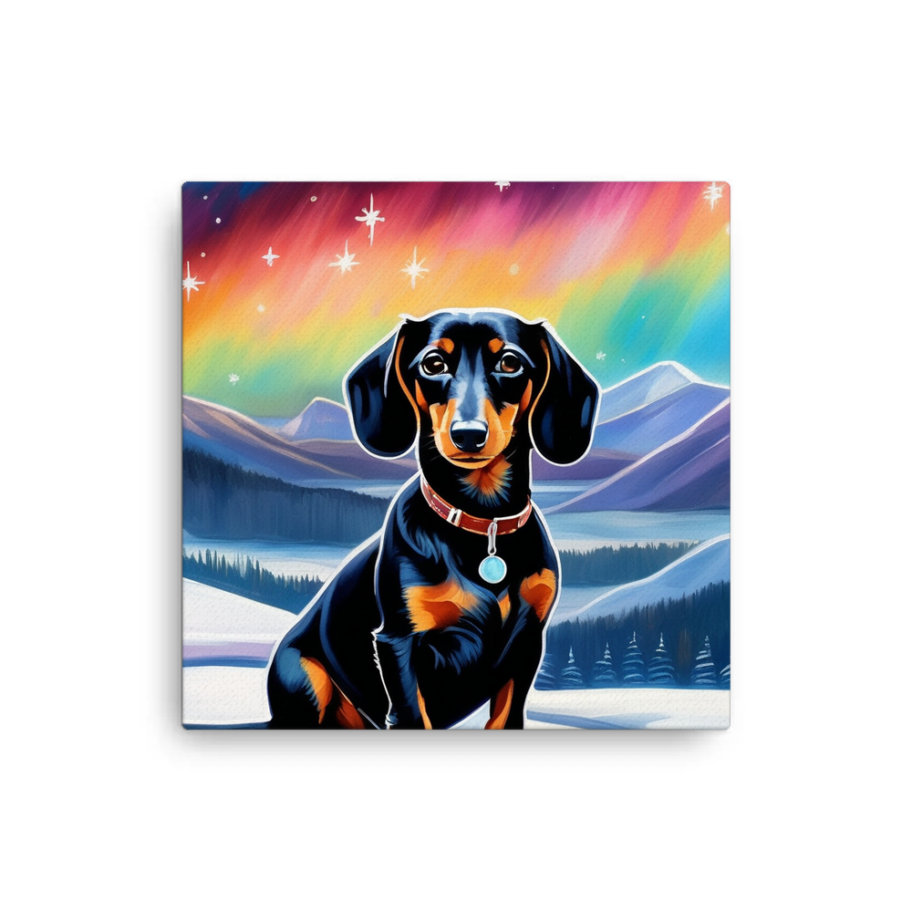 PugMug Custom Black Dachshund Canvas