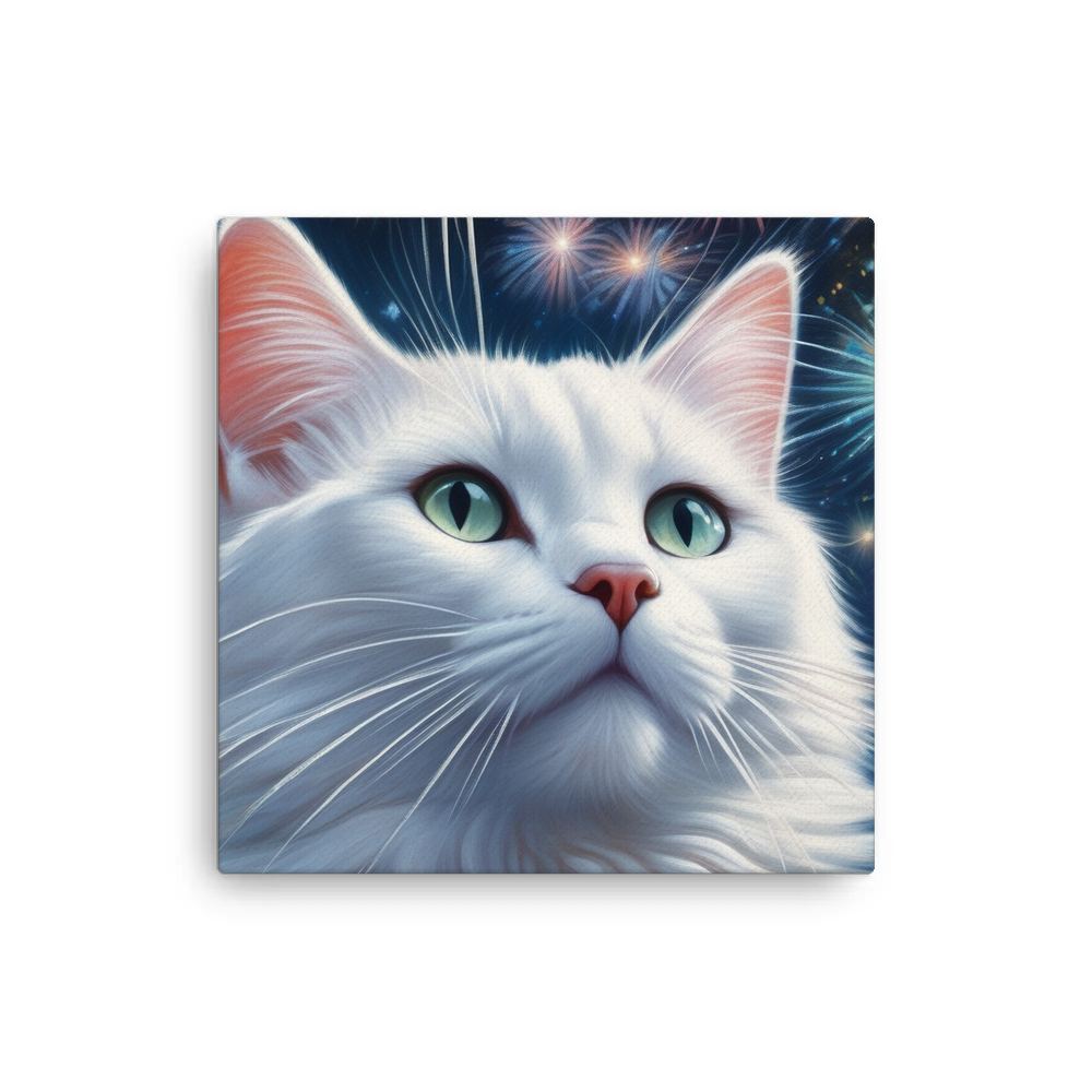 PugMug Custom White Companion Cat Canvas