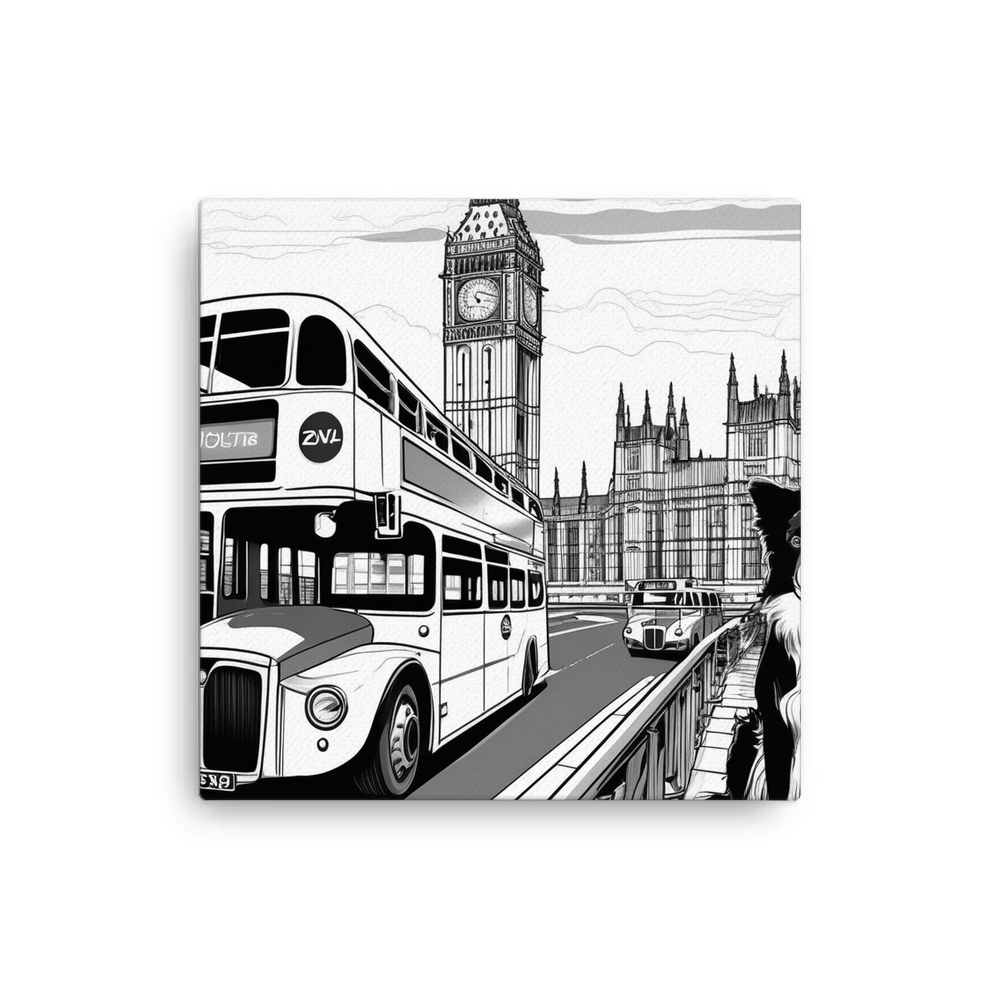 PugMug Custom Border Collie Canvas