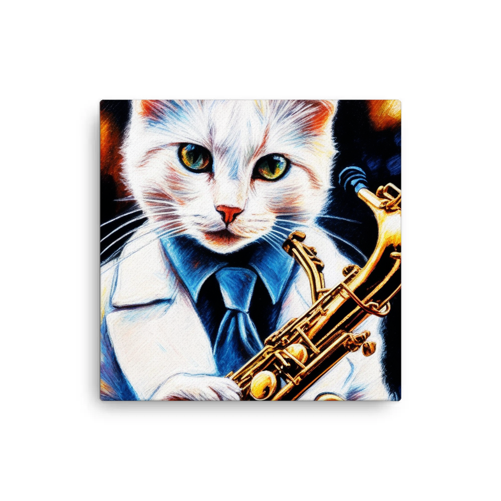 PugMug Custom White Companion Cat Canvas