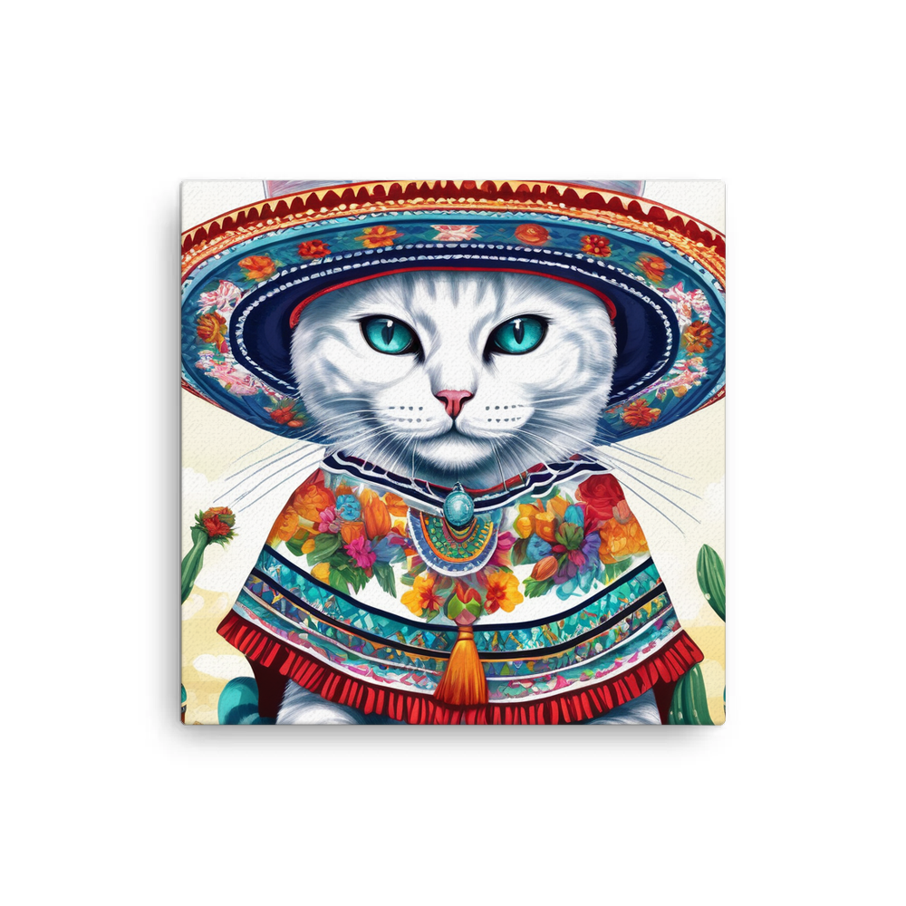 PugMug Custom White Companion Cat Canvas