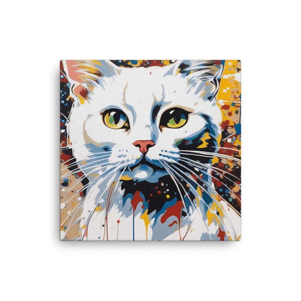 PugMug Custom White Companion Cat Canvas
