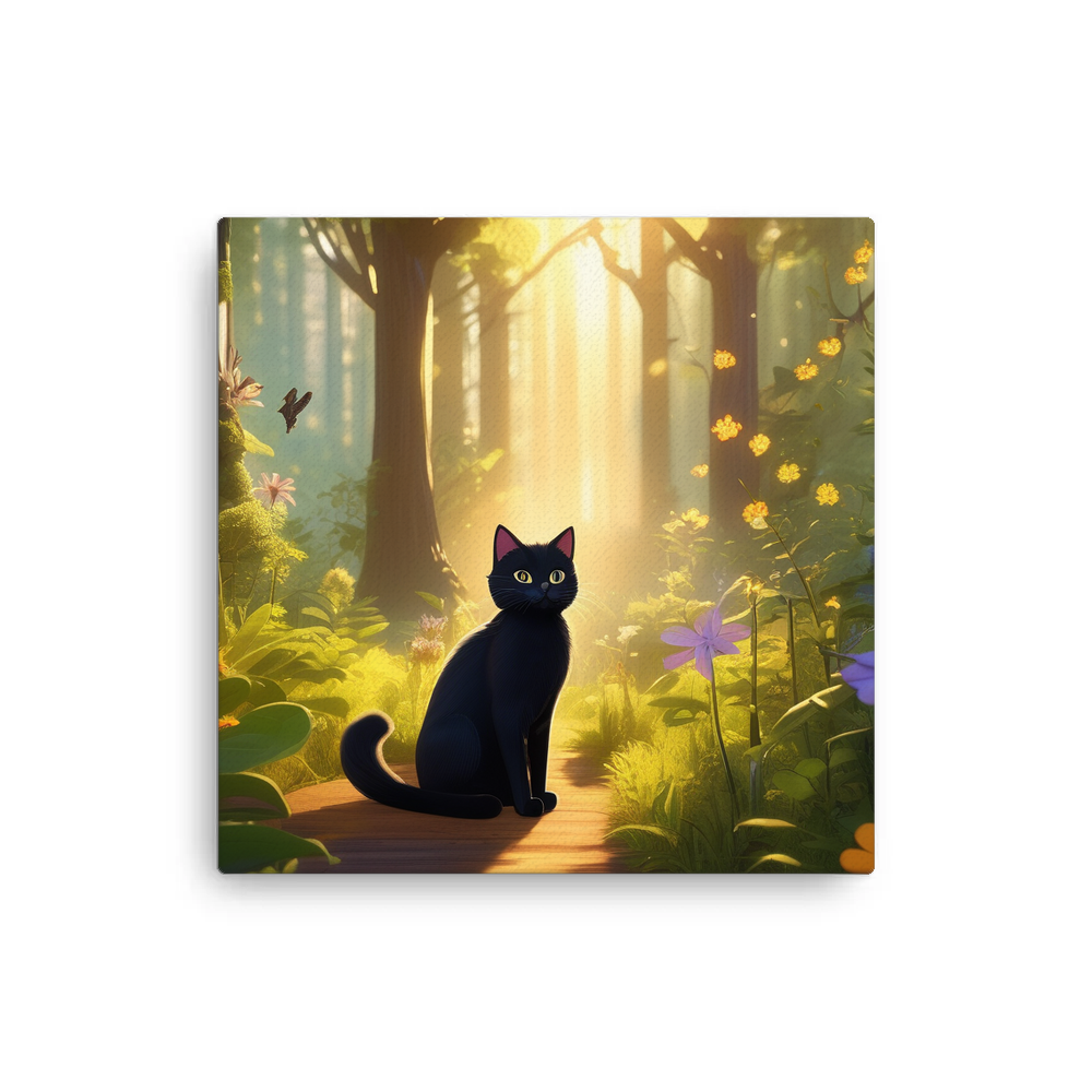 PugMug Custom Black Companion Cat Canvas