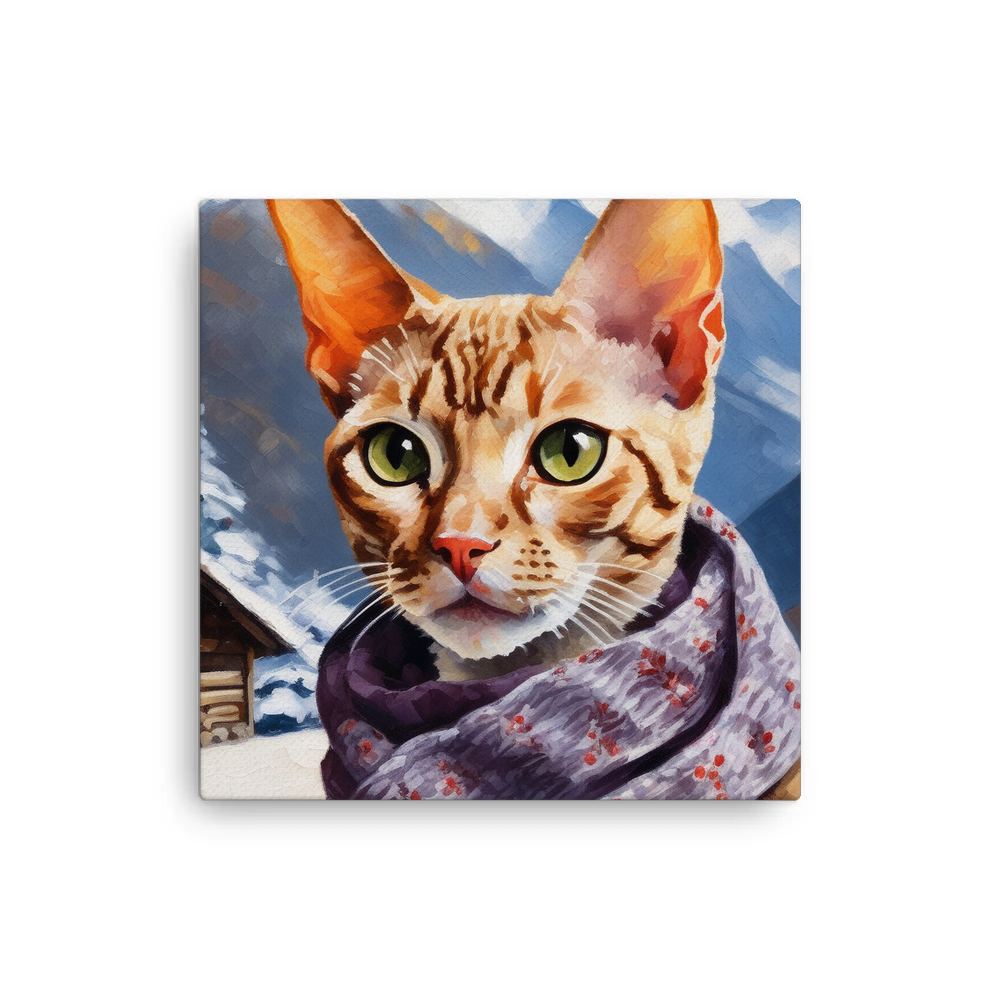 PugMug Custom Tabby Devon Rex Cat Canvas